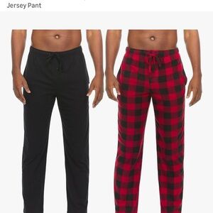 Classic Black and Red Plaid Men's Sleep Pant Set